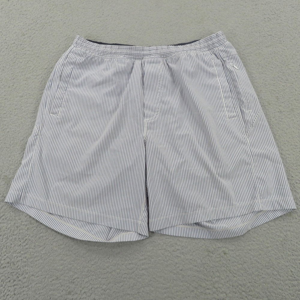 Birddogs Shorts Mens XXL Classic 8 Blue White Seersucker Lined Striped Athletic